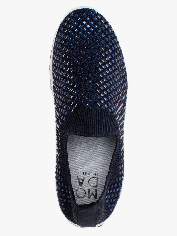Beani Navy Diamond Embellished Trainers