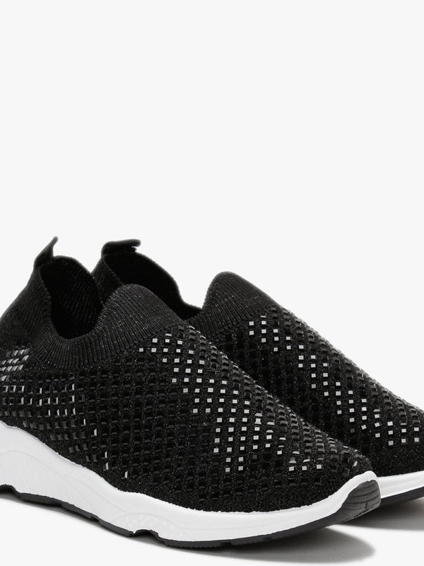 Beani Black Diamond Embellished Trainers