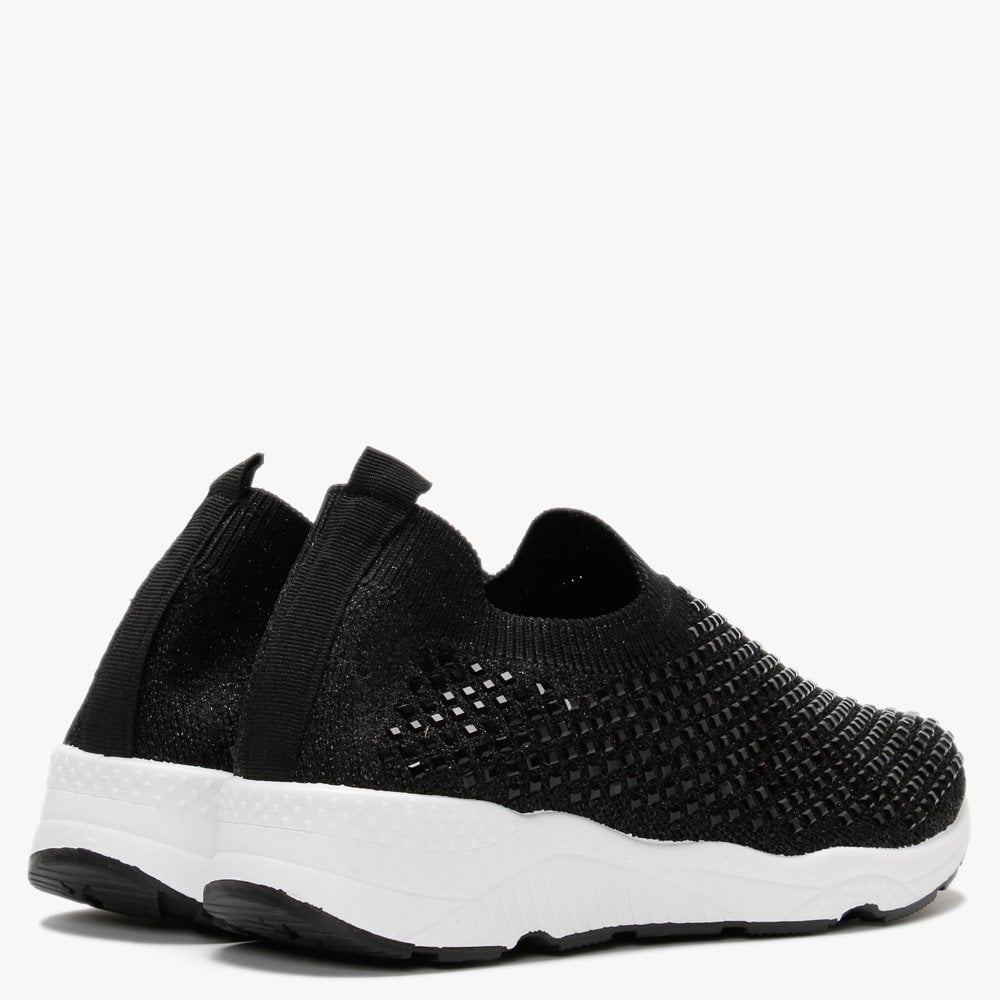 Beani Black Diamond Embellished Trainers