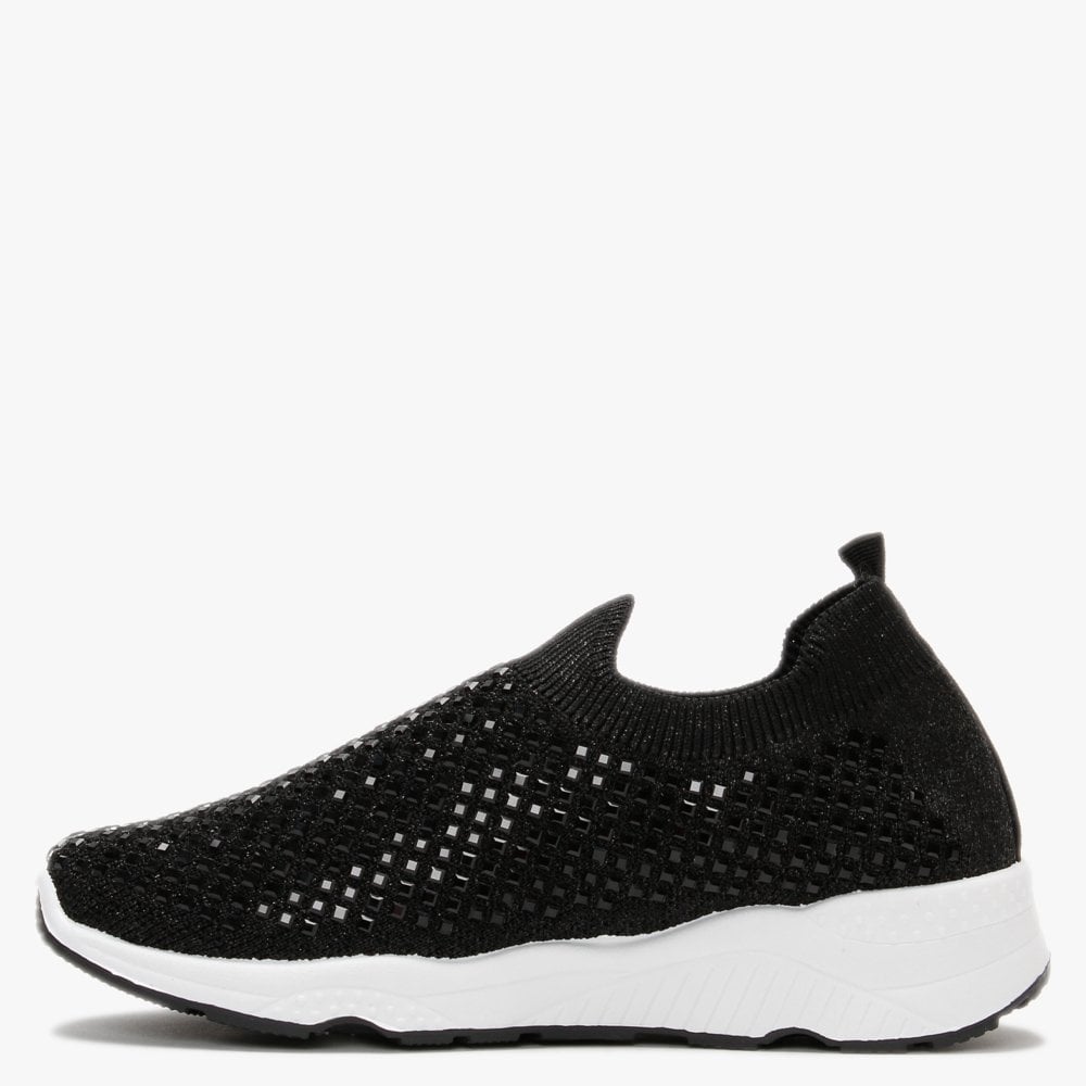 Beani Black Diamond Embellished Trainers