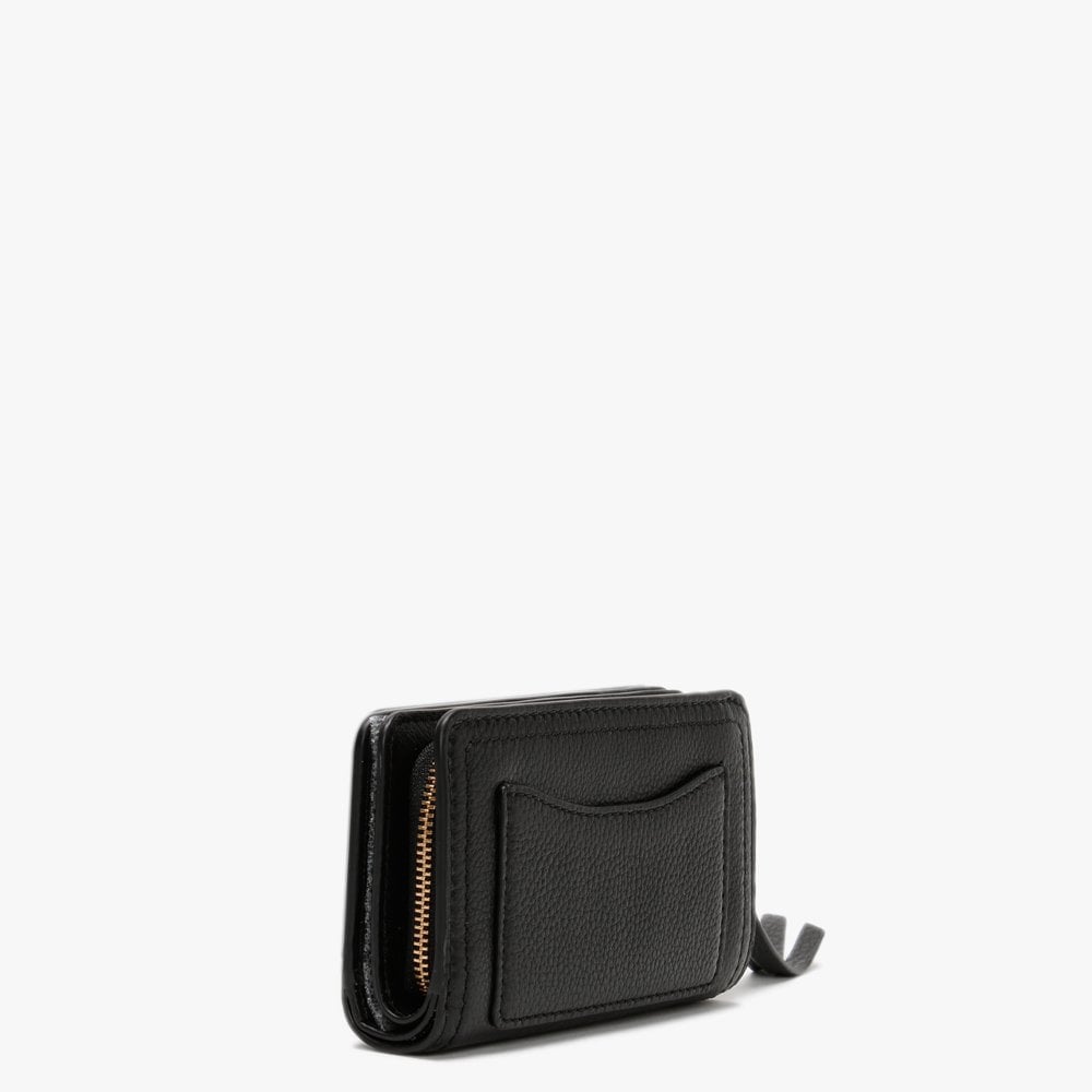 Softshot Black Leather Compact Wallet
