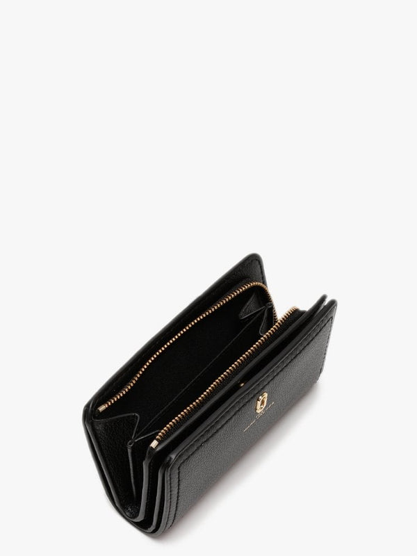 Softshot Black Leather Compact Wallet