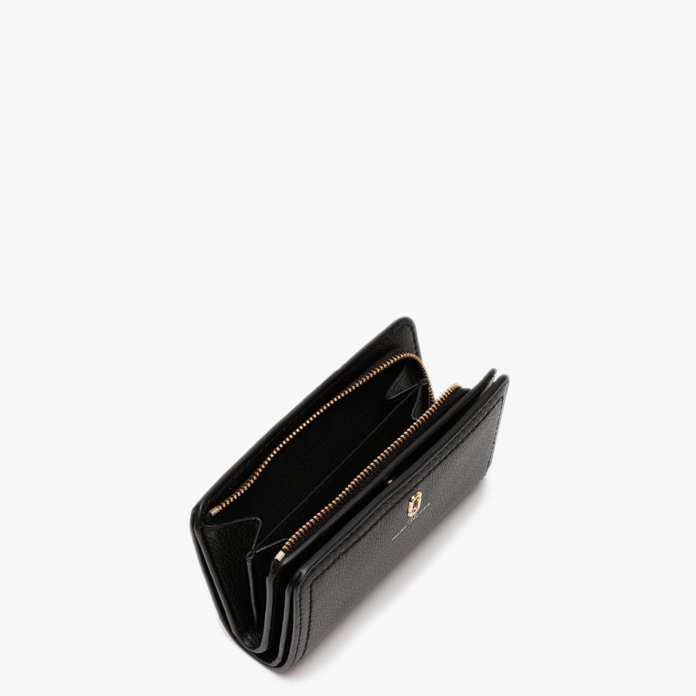 Softshot Black Leather Compact Wallet