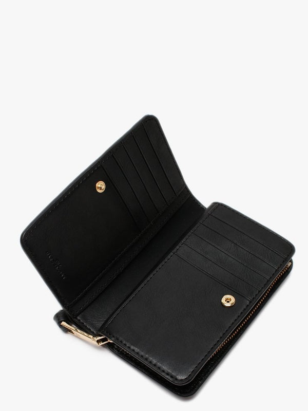 Softshot Black Leather Compact Wallet