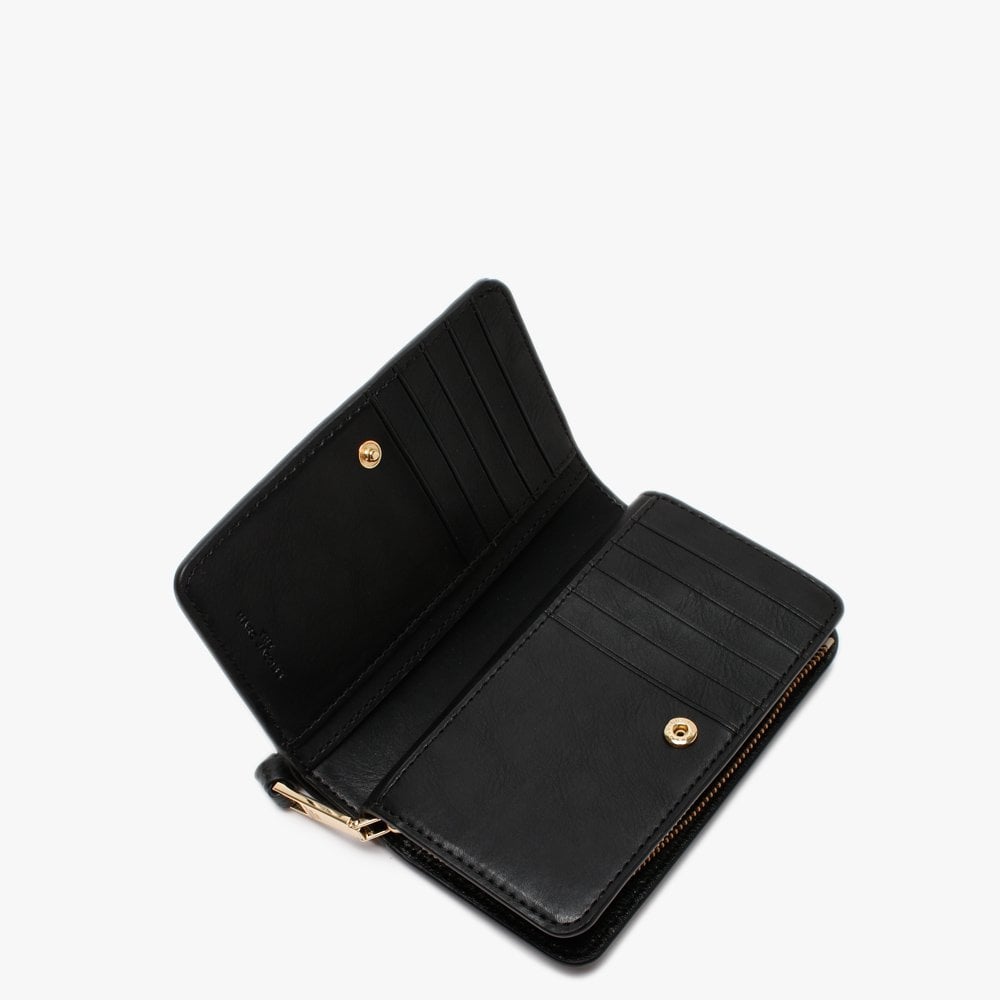 Softshot Black Leather Compact Wallet