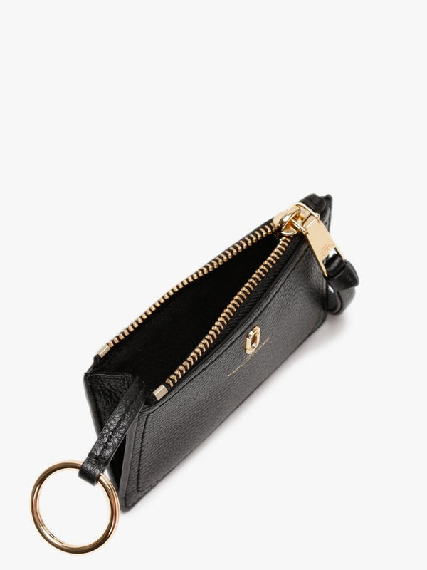 Softshot Top Zip Black Leather Multi Wallet