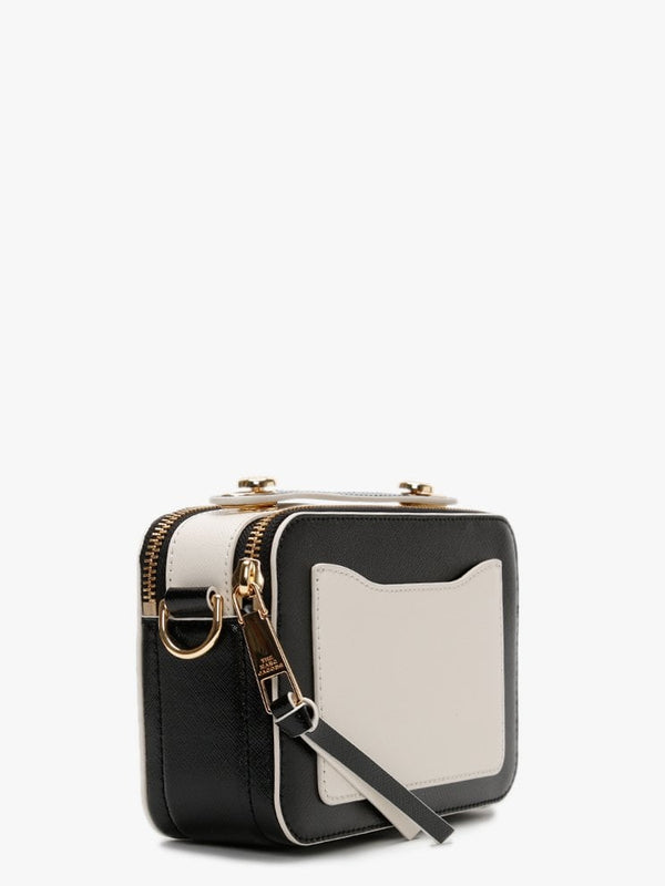 Large Snapshot Black Leather Camera Bag