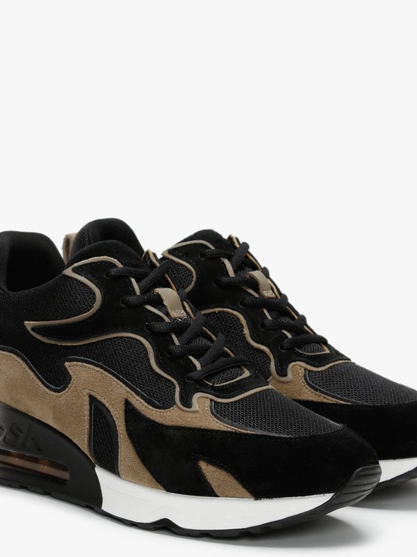 Lotus Black Wild Suede Trainers