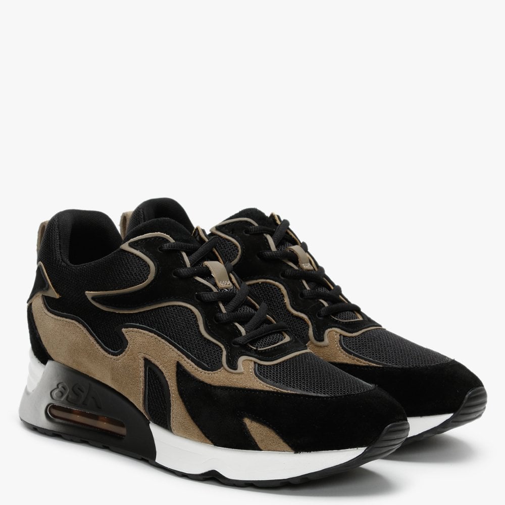Lotus Black Wild Suede Trainers