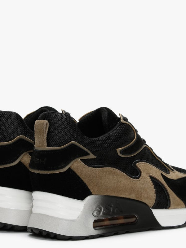 Lotus Black Wild Suede Trainers