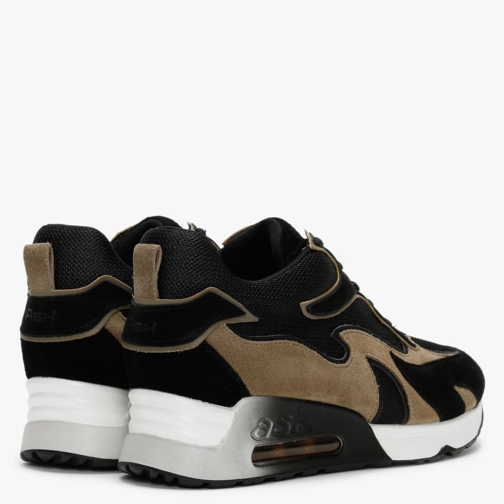 Lotus Black Wild Suede Trainers