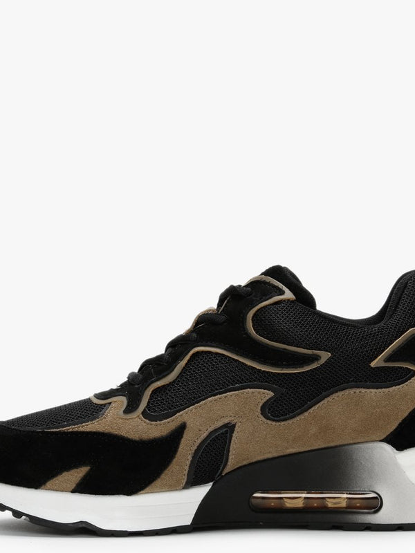 Lotus Black Wild Suede Trainers