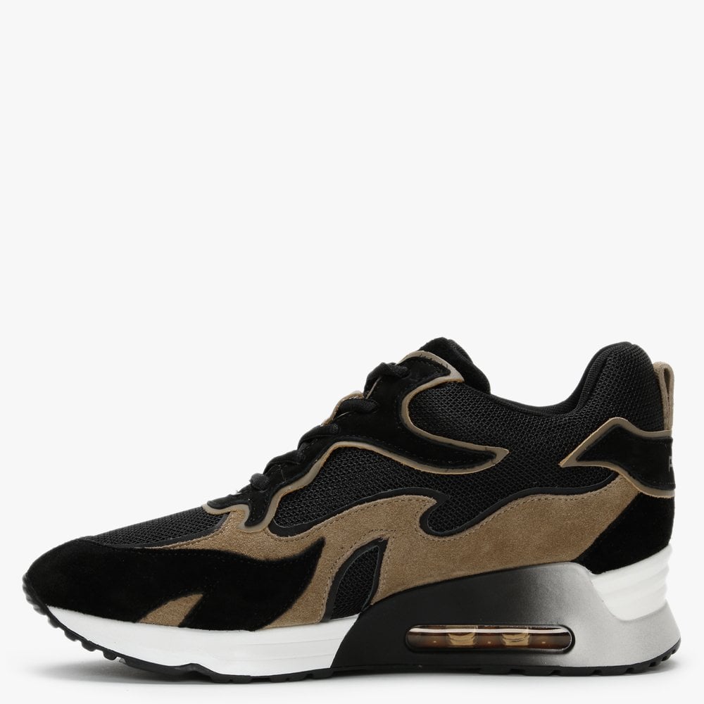 Lotus Black Wild Suede Trainers