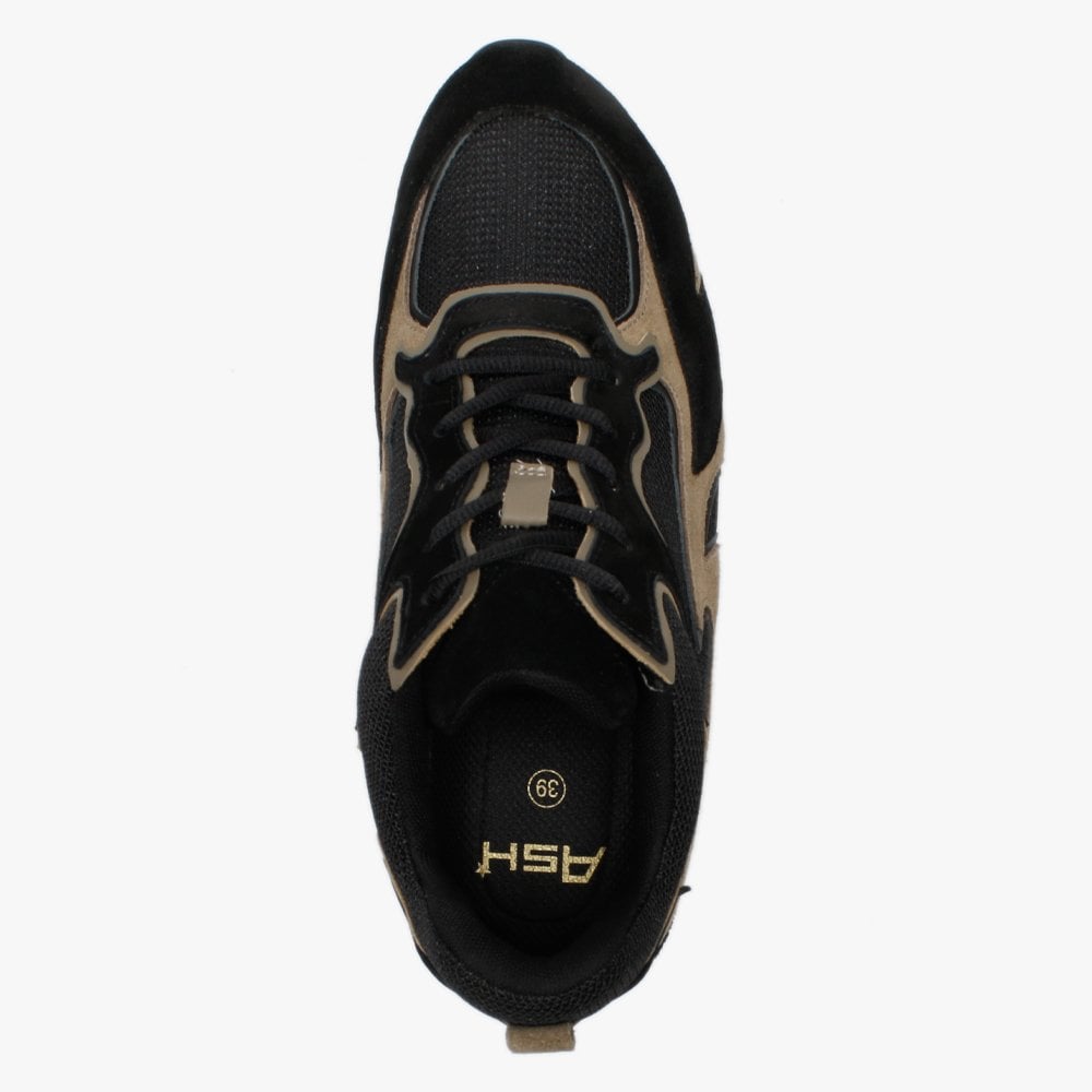 Lotus Black Wild Suede Trainers