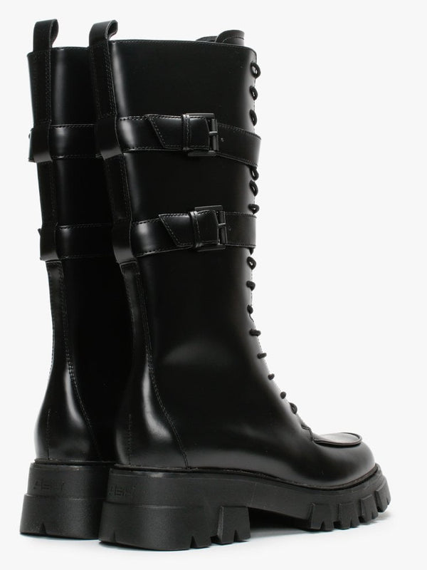 Loft Black Leather Calf Boots