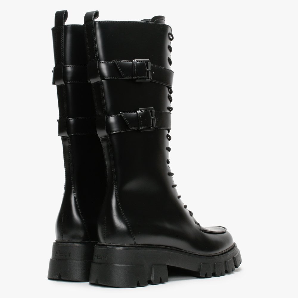 Loft Black Leather Calf Boots