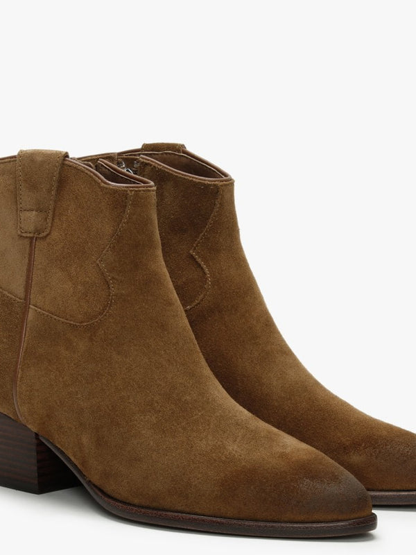Houston Russet Suede Western Boots