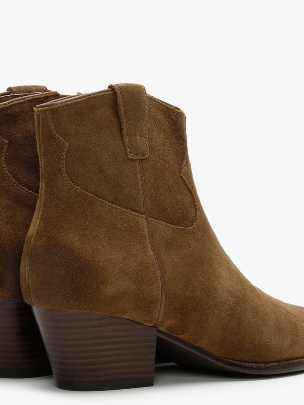 Houston Russet Suede Western Boots