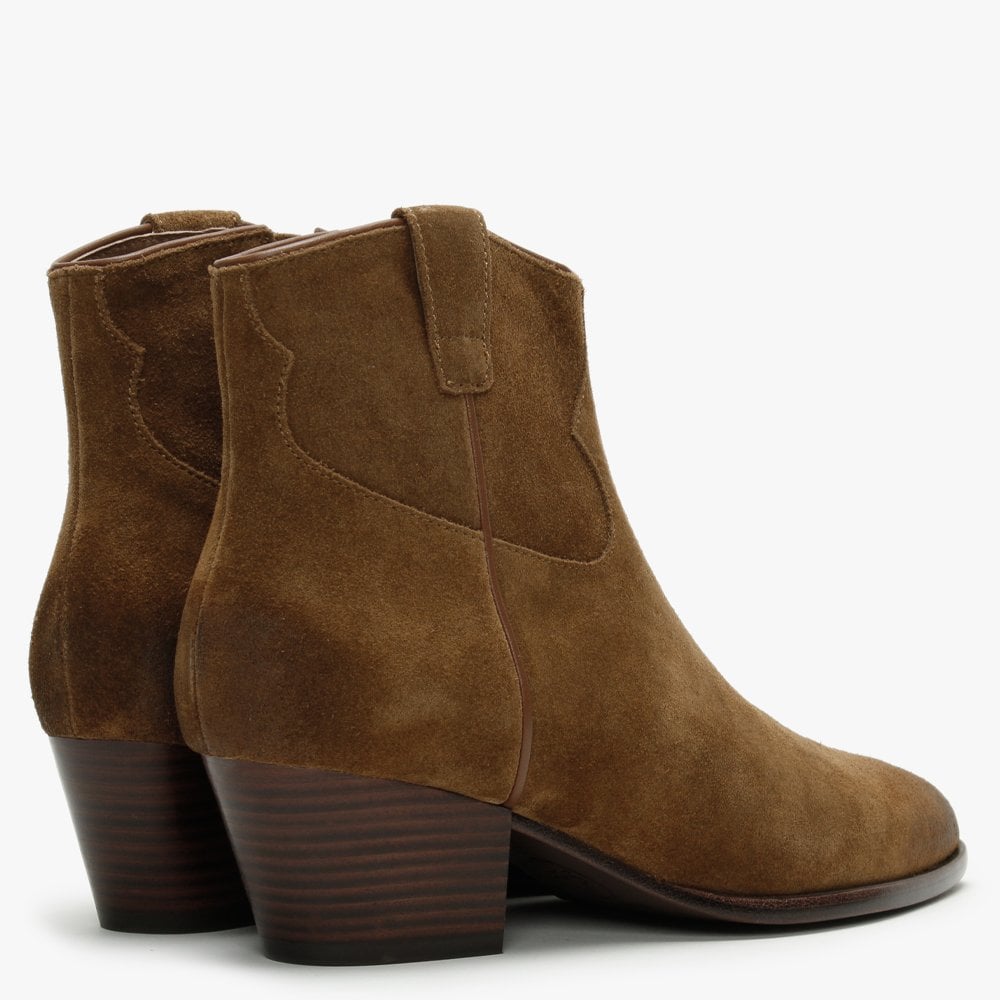 Houston Russet Suede Western Boots