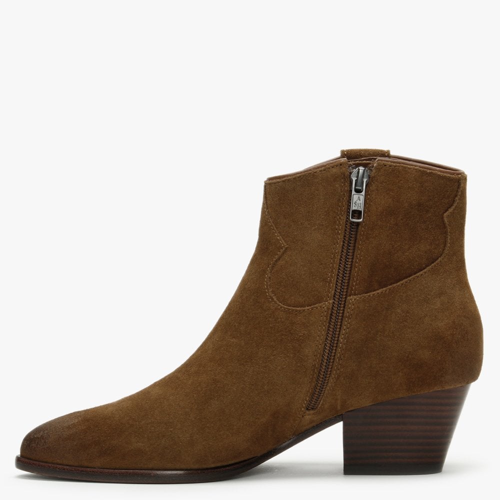 Houston Russet Suede Western Boots