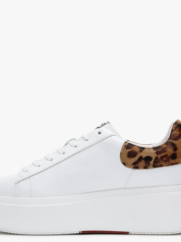 Moby White Leopard Trainers