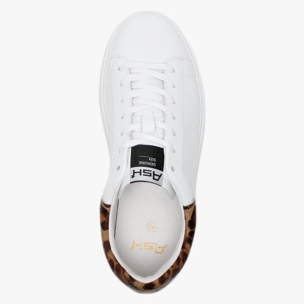 Moby White Leopard Trainers