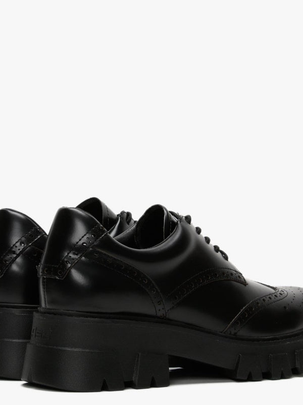 London Black Leather Lace Up Brogues