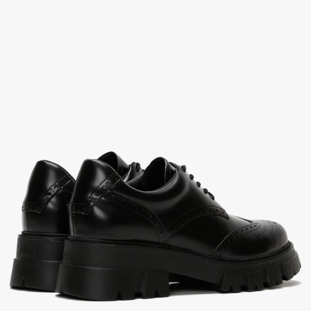 London Black Leather Lace Up Brogues