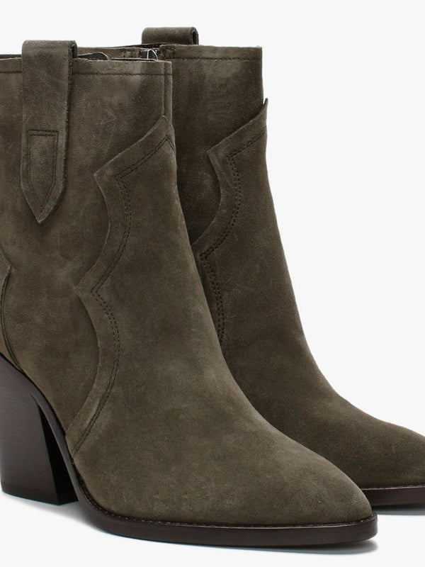 Esquire Aviator Suede Western Ankle Boots