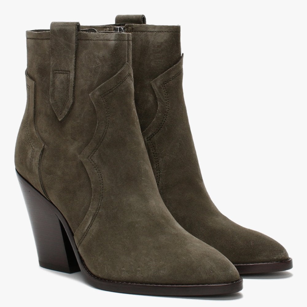 Esquire Aviator Suede Western Ankle Boots