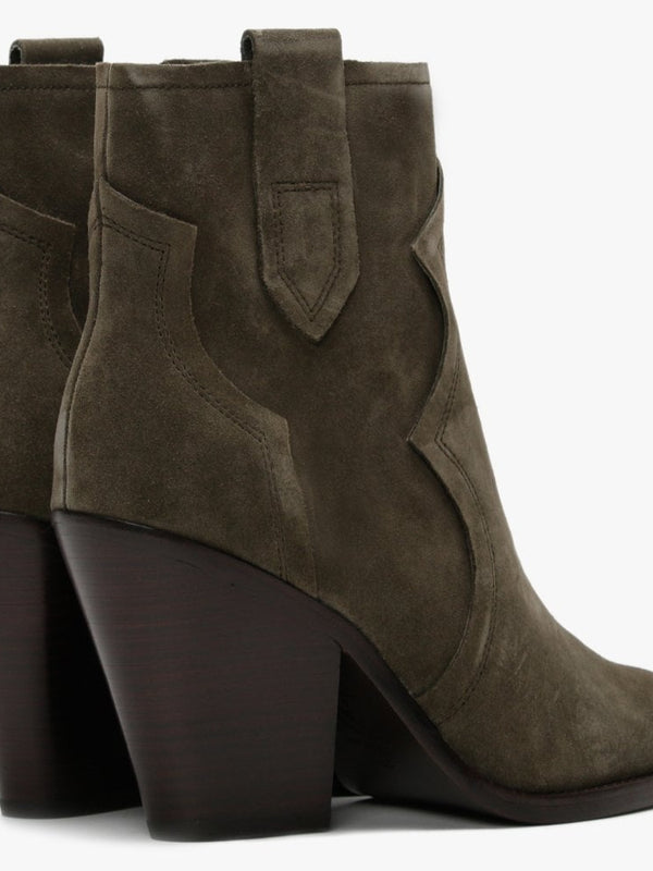 Esquire Aviator Suede Western Ankle Boots