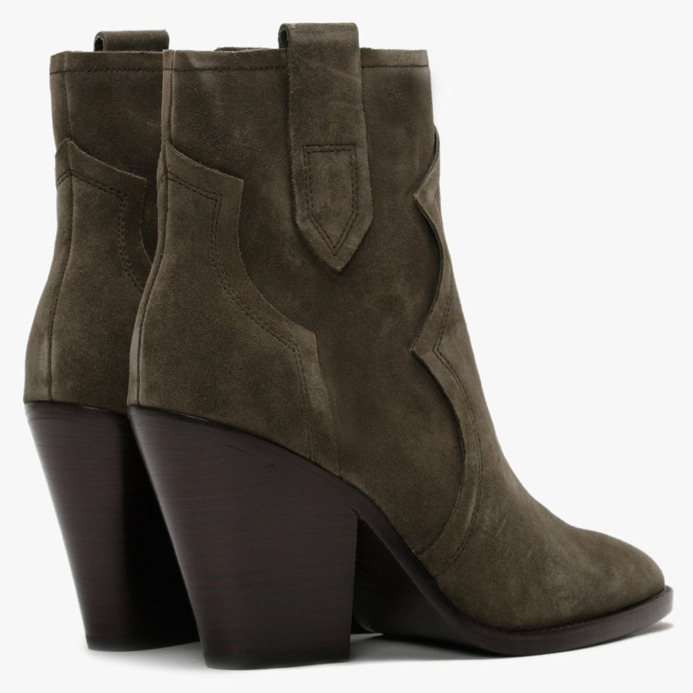 Esquire Aviator Suede Western Ankle Boots