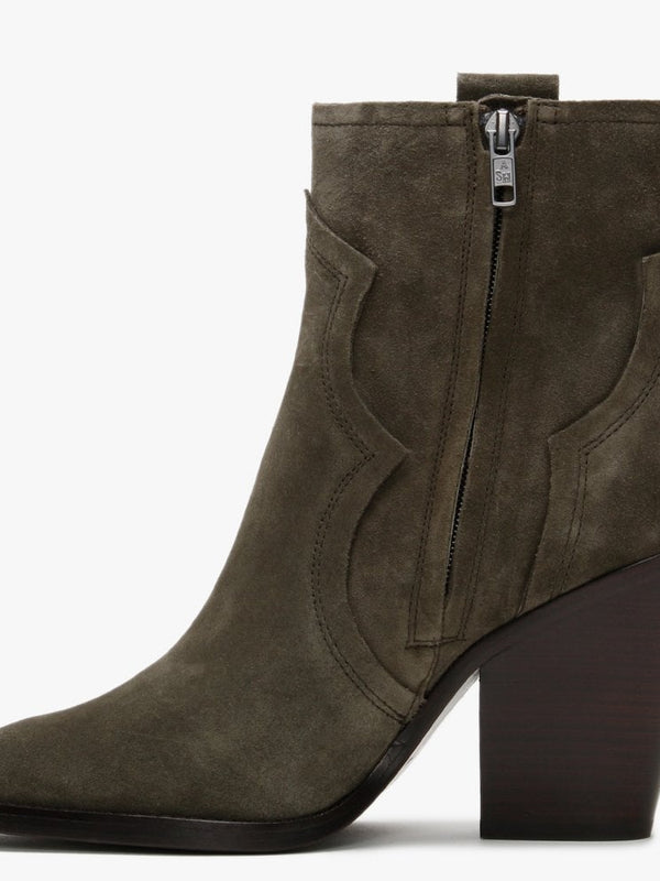 Esquire Aviator Suede Western Ankle Boots