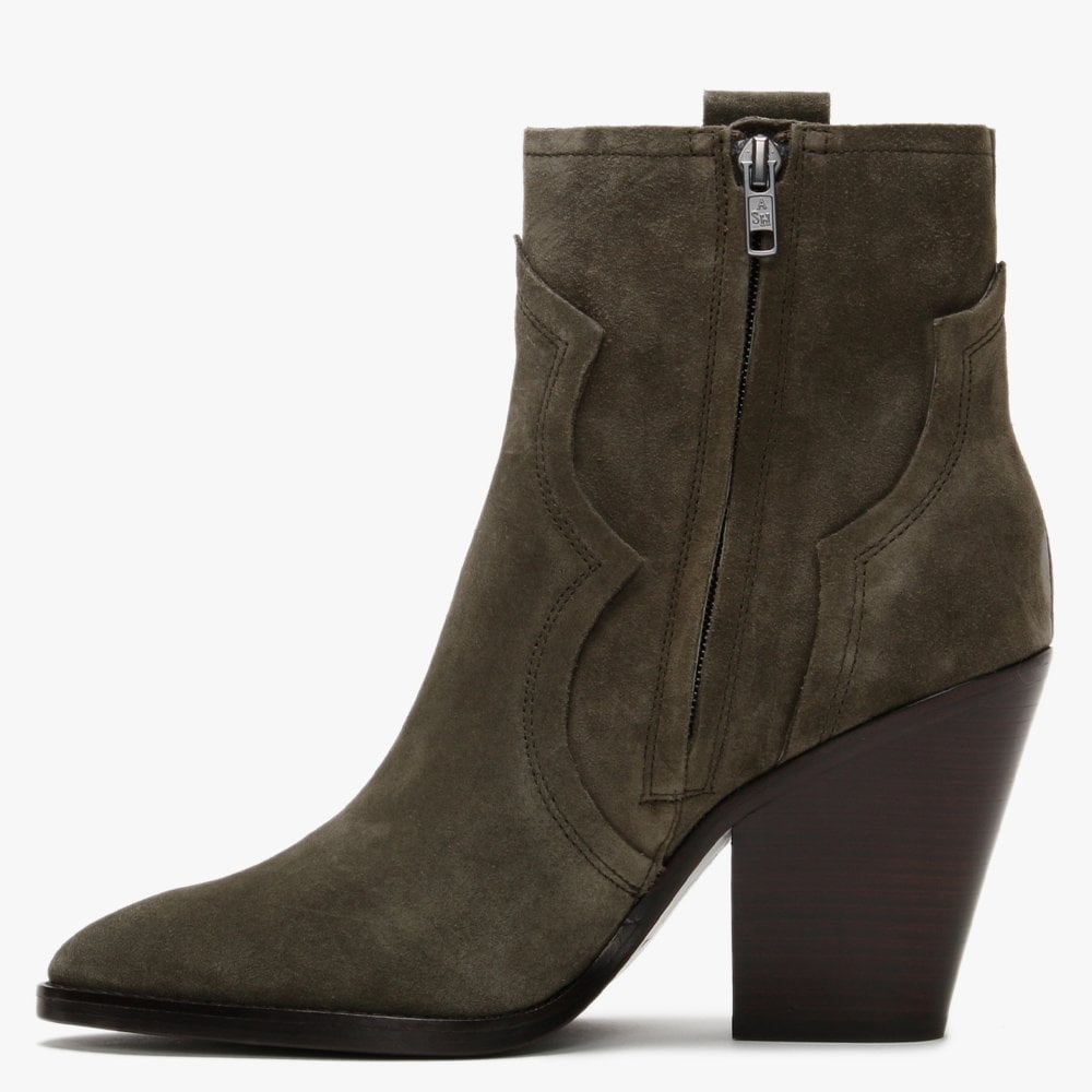 Esquire Aviator Suede Western Ankle Boots