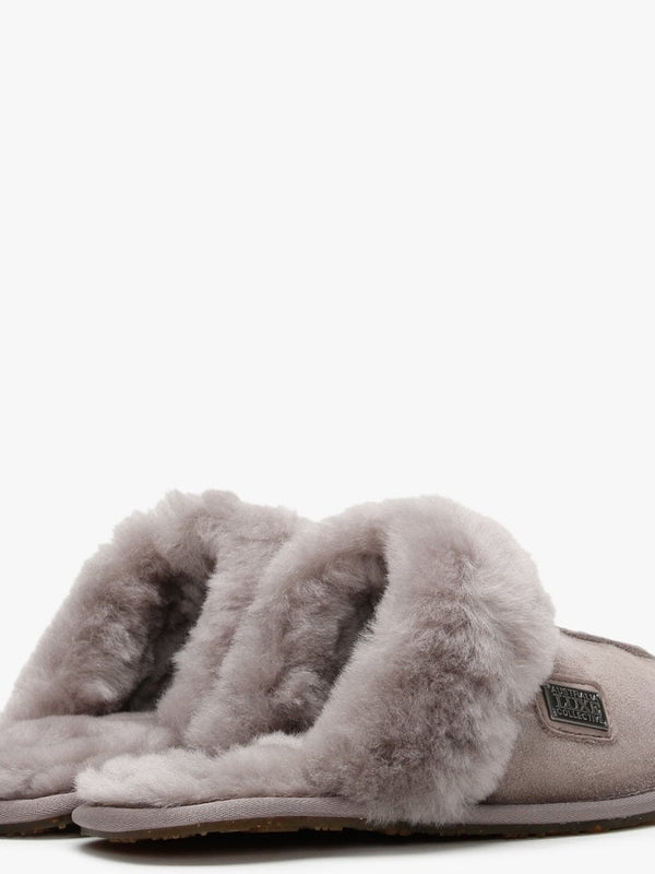 Opal Double-Face Sheepskin Closed Mule Slippers