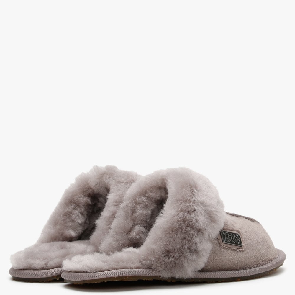 Opal Double-Face Sheepskin Closed Mule Slippers