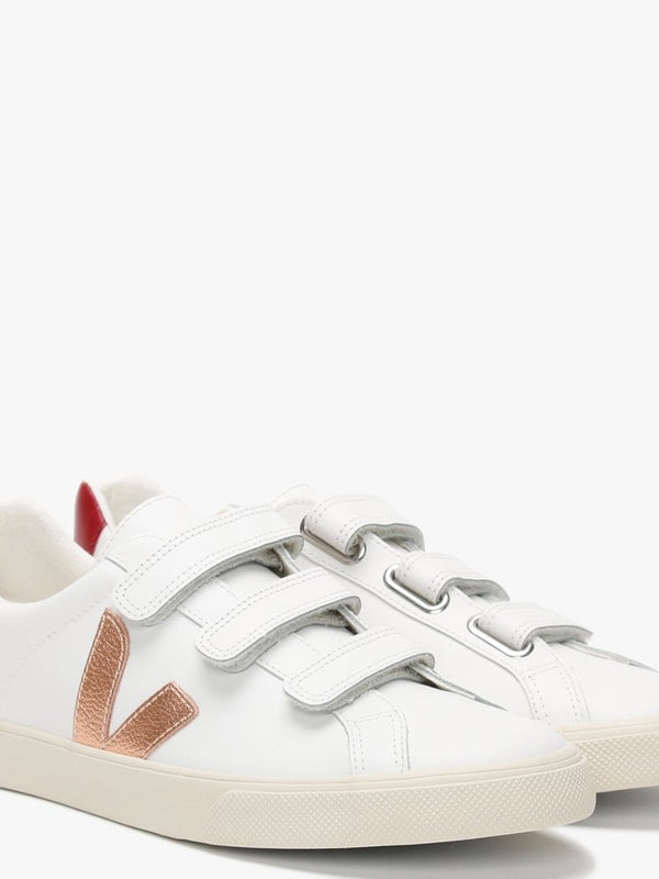 3-Lock Extra White Venus Marsala Leather Trainers