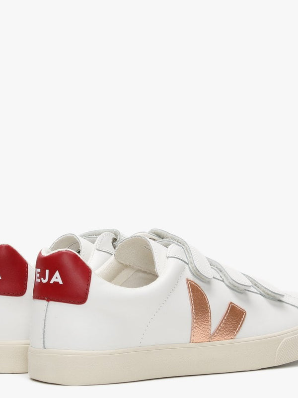 3-Lock Extra White Venus Marsala Leather Trainers