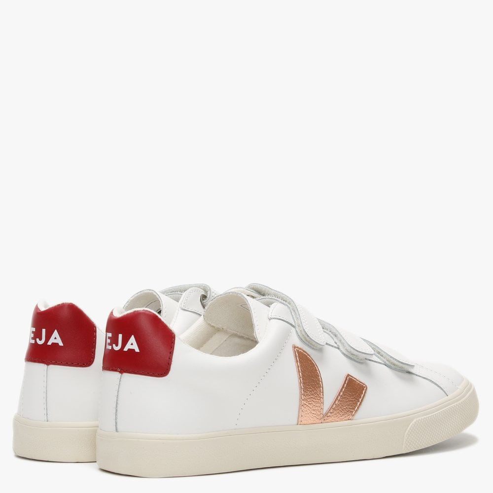 3-Lock Extra White Venus Marsala Leather Trainers