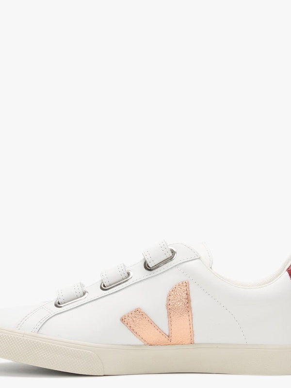3-Lock Extra White Venus Marsala Leather Trainers