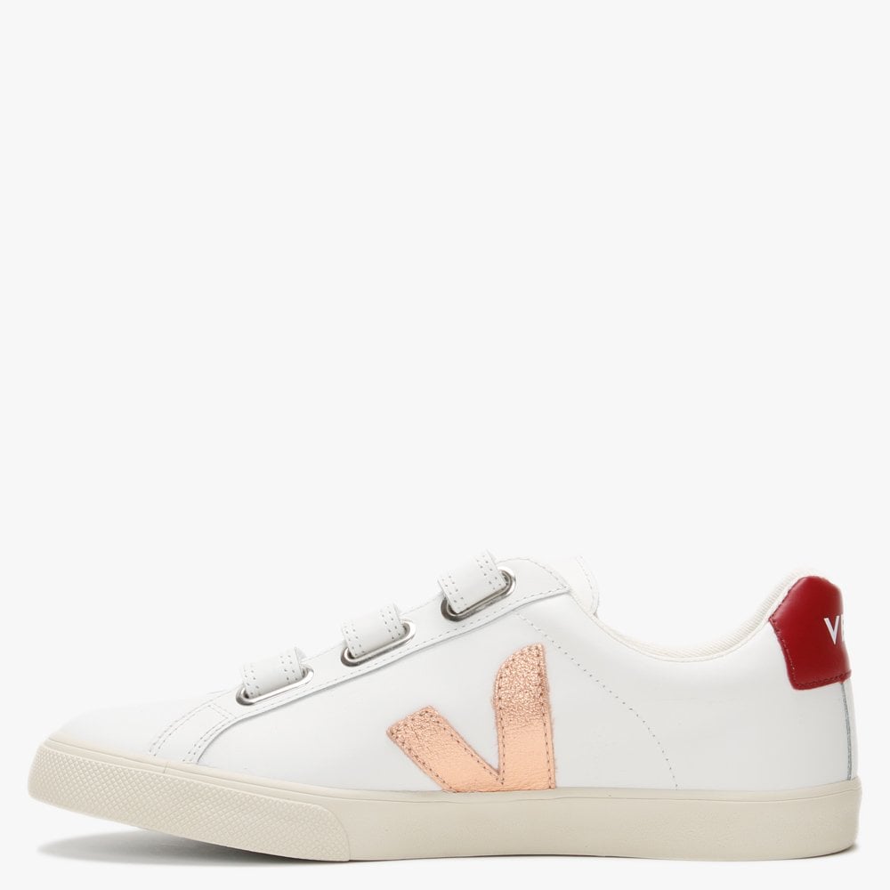 3-Lock Extra White Venus Marsala Leather Trainers