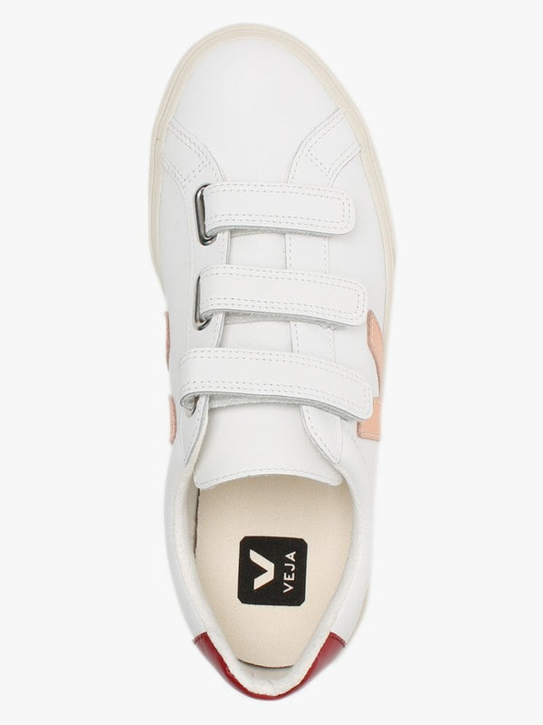 3-Lock Extra White Venus Marsala Leather Trainers
