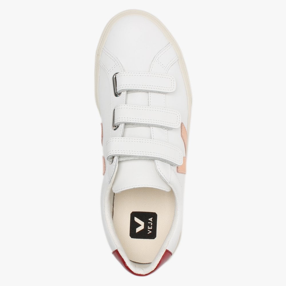 3-Lock Extra White Venus Marsala Leather Trainers