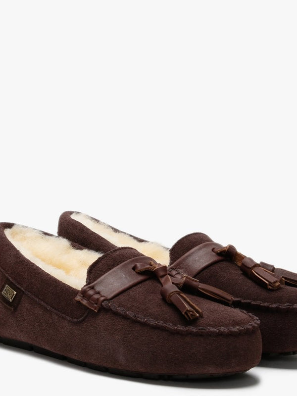 Patrese Brown Double-Face Sheepskin Slippers
