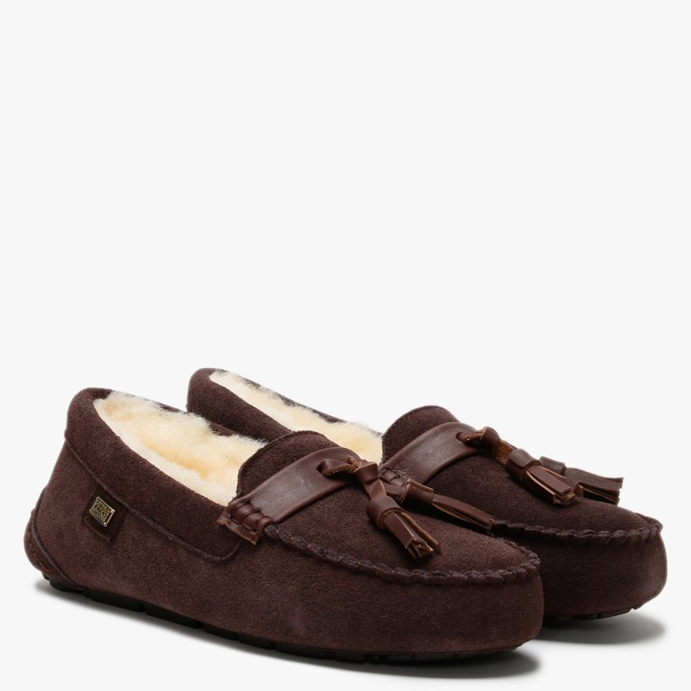 Patrese Brown Double-Face Sheepskin Slippers