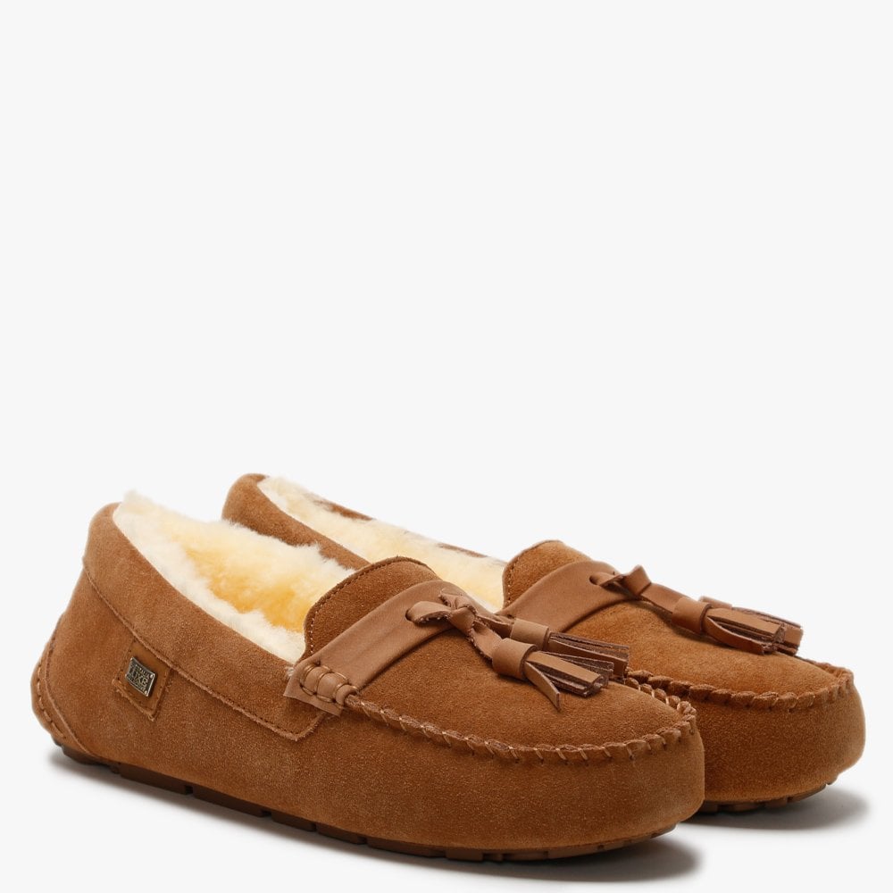 Patrese Tan Double-Face Sheepskin Slippers