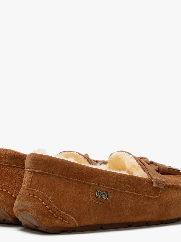 Patrese Tan Double-Face Sheepskin Slippers