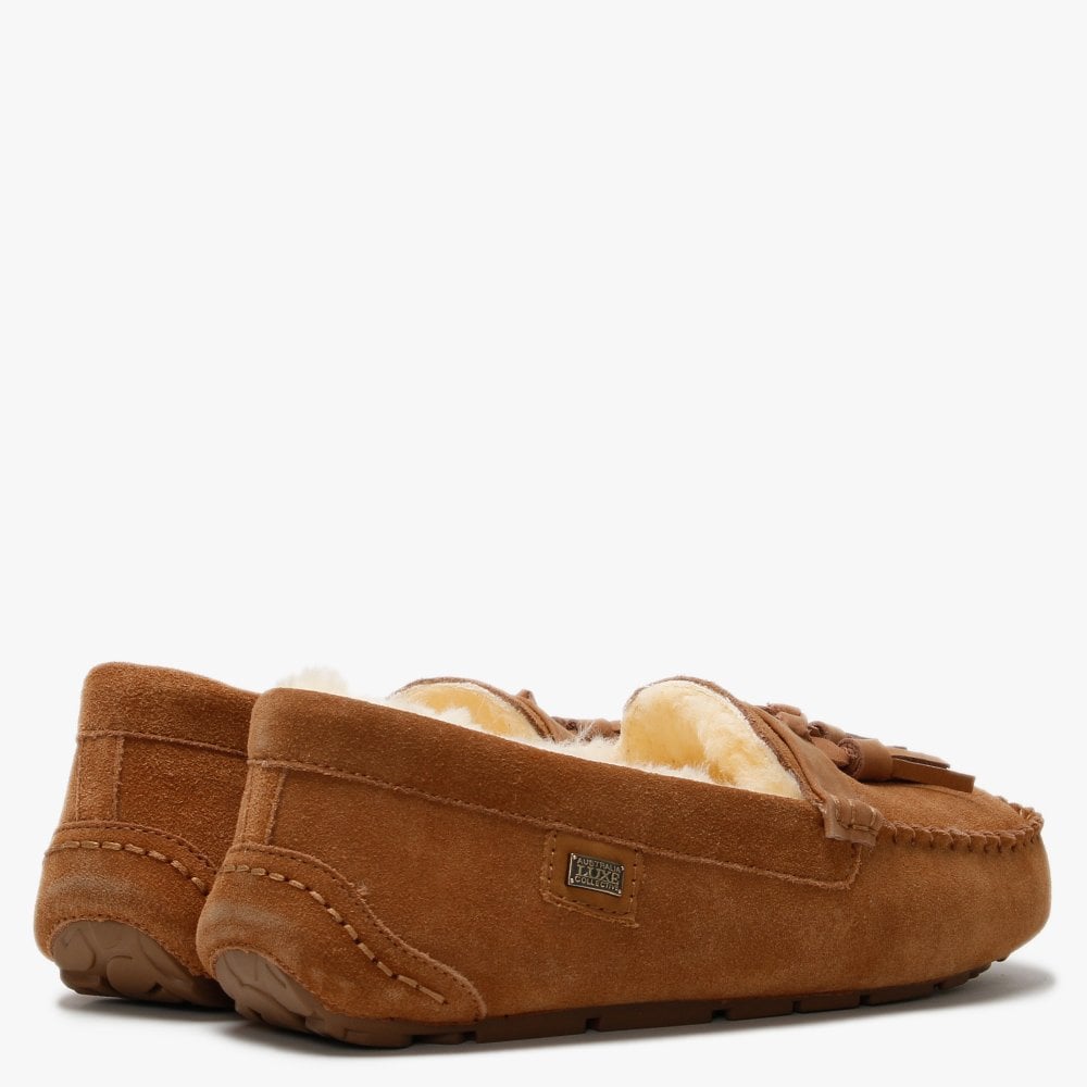 Patrese Tan Double-Face Sheepskin Slippers