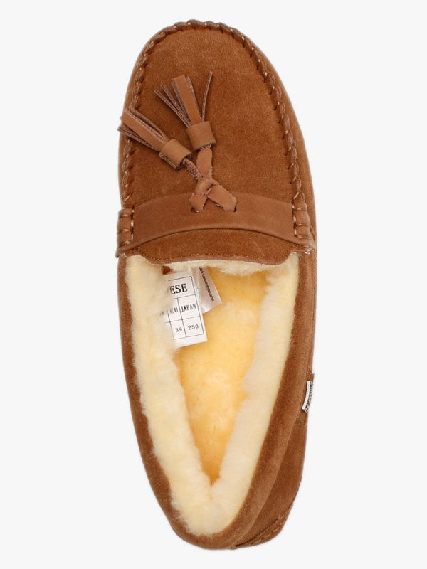 Patrese Tan Double-Face Sheepskin Slippers