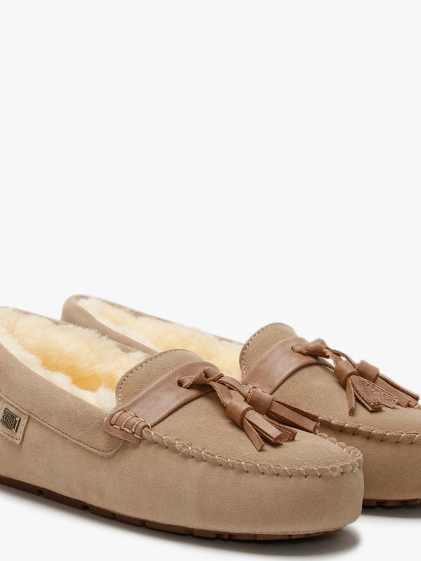 Patrese Beige Double-Face Sheepskin Slippers